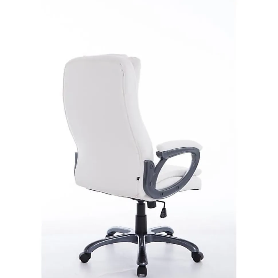 Fauteuil de bureau Bern CLP XL blanc simili réglable 150 kg