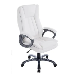 Fauteuil de bureau Bern CLP XL blanc simili réglable 150 kg