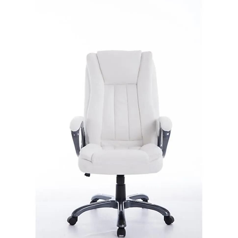Fauteuil de bureau Bern CLP XL blanc simili réglable 150 kg