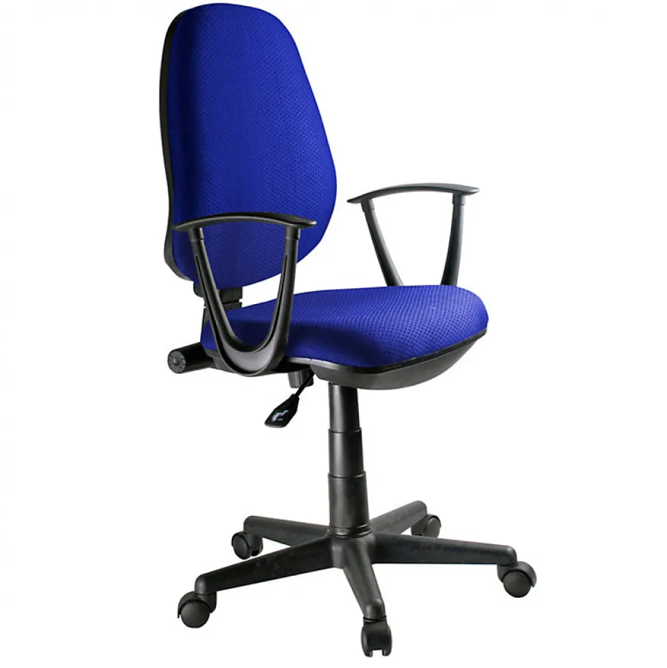 Fauteuil de bureau bleu réglable et inclinable avec roulettes - DESK