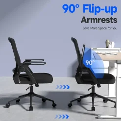 Fauteuil de Bureau, Chaise Ergonomique, pivotant, réglable en Hauteur