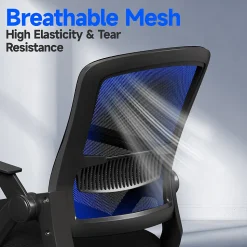Fauteuil de Bureau, Chaise Ergonomique, pivotant, réglable en Hauteur