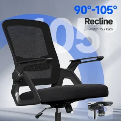 Fauteuil de Bureau, Chaise Ergonomique, pivotant, réglable en Hauteur