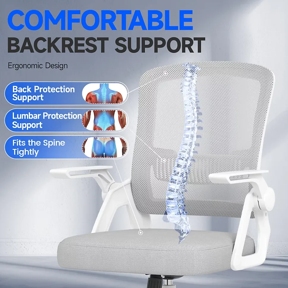 Fauteuil de Bureau, Chaise Ergonomique, pivotant, réglable en Hauteur
