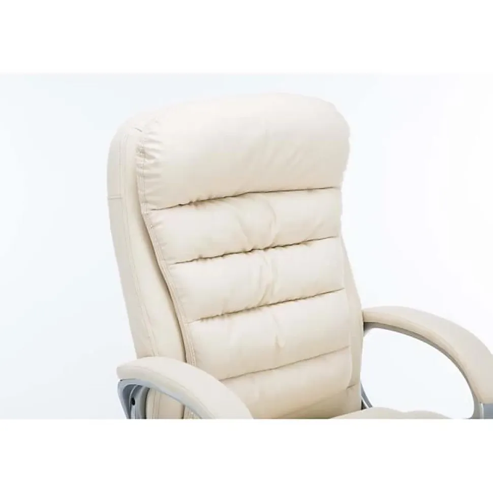 Fauteuil de bureau CLP Big Vancouver Similicuir Crème 235 kg