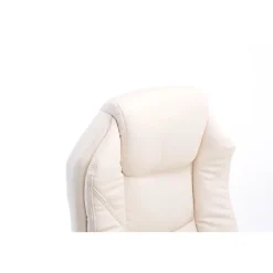 Fauteuil de bureau CLP Castle similicuir crème 100% PU 67x64 cm
