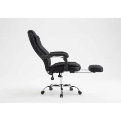 Fauteuil de bureau CLP Castle tissu noir réglable 130 kg