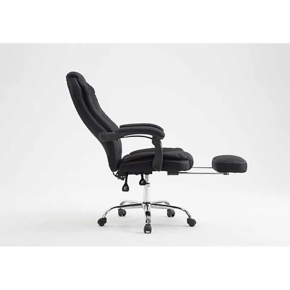 Fauteuil de bureau CLP Castle tissu noir réglable 130 kg