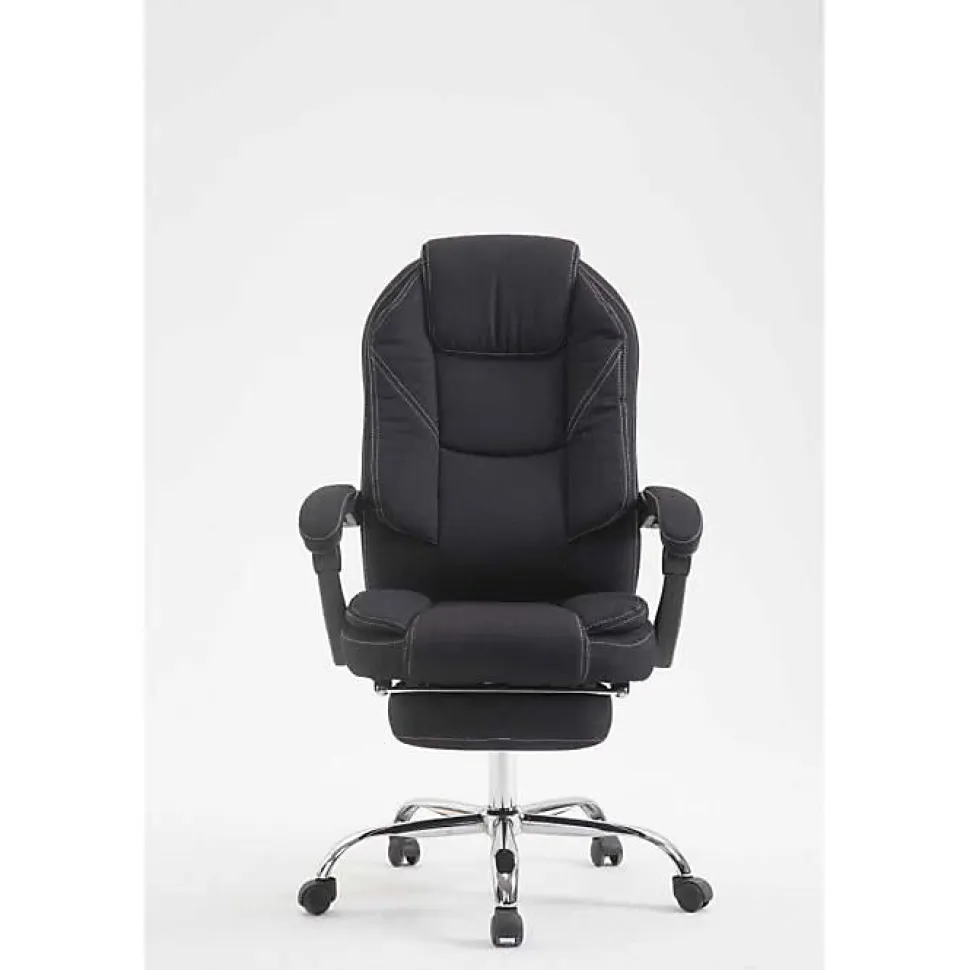 Fauteuil de bureau CLP Castle tissu noir réglable 130 kg