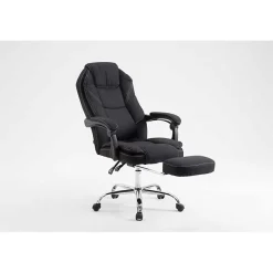Fauteuil de bureau CLP Castle tissu noir réglable 130 kg
