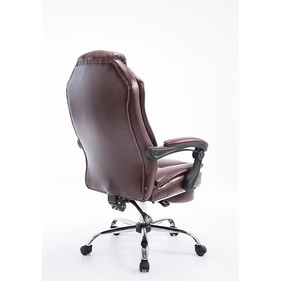 Fauteuil de bureau CLP Castle similicuir bordeaux réglable
