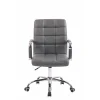 Fauteuil de bureau CLP Deli similicuir gris hauteur réglable