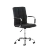 Fauteuil de bureau CLP Deli V2 tissu noir réglable 5 roulettes