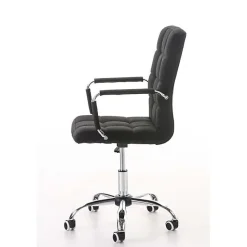Fauteuil de bureau CLP Deli V2 tissu noir réglable 5 roulettes