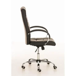 Fauteuil de bureau CLP Mikos similicuir noir réglable hauteur
