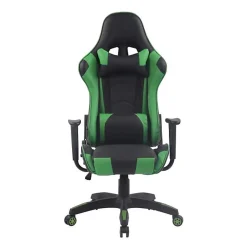 Fauteuil de bureau CLP Miracle V2 simili cuir noir vert