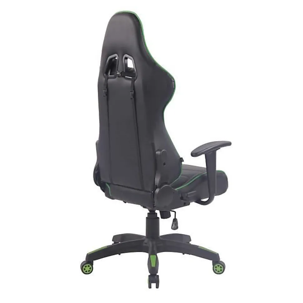 Fauteuil de bureau CLP Miracle V2 simili cuir noir vert