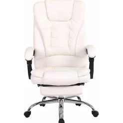 Fauteuil de bureau CLP Oxygen blanc similicuir réglable