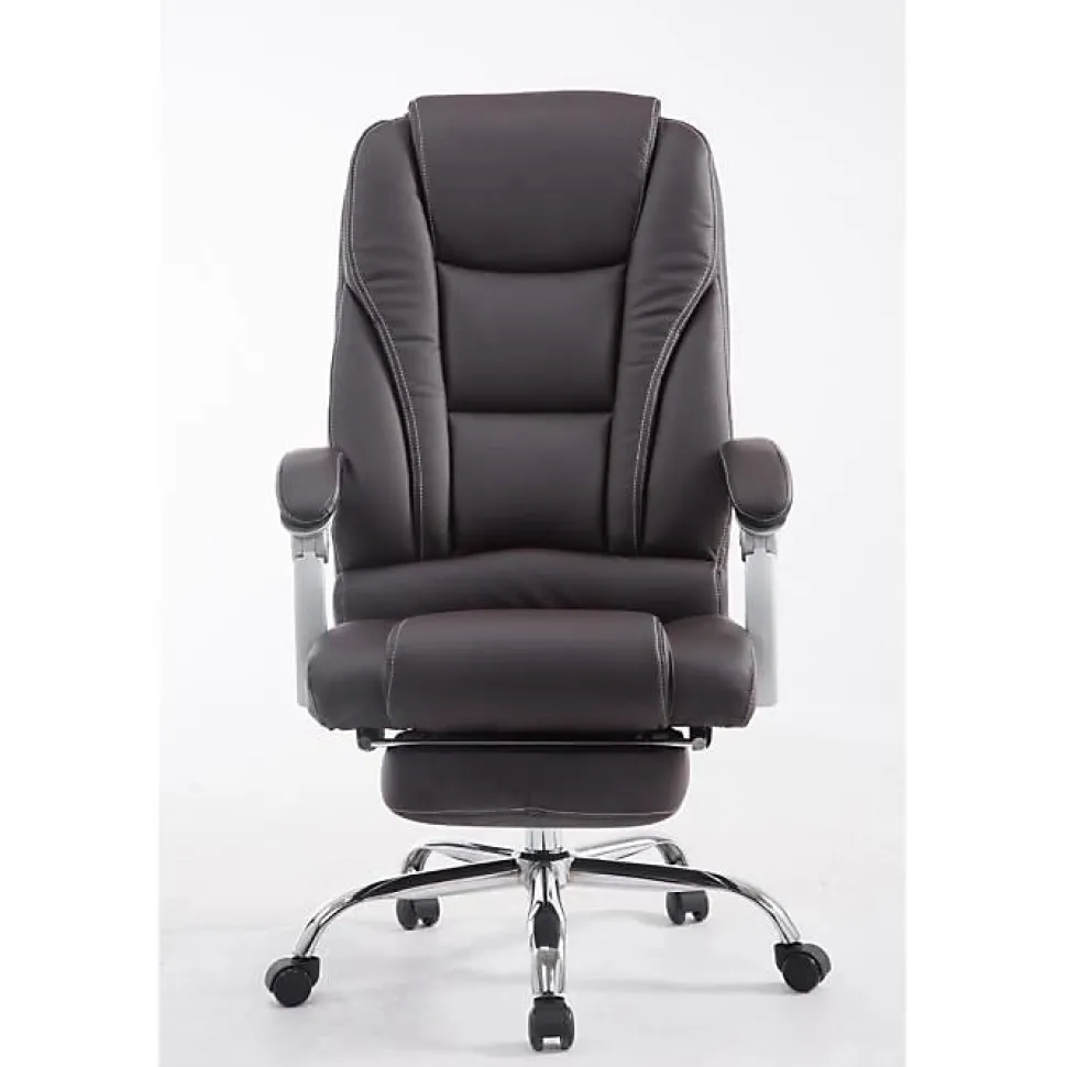Fauteuil de bureau CLP Pacific similicuir marron réglable