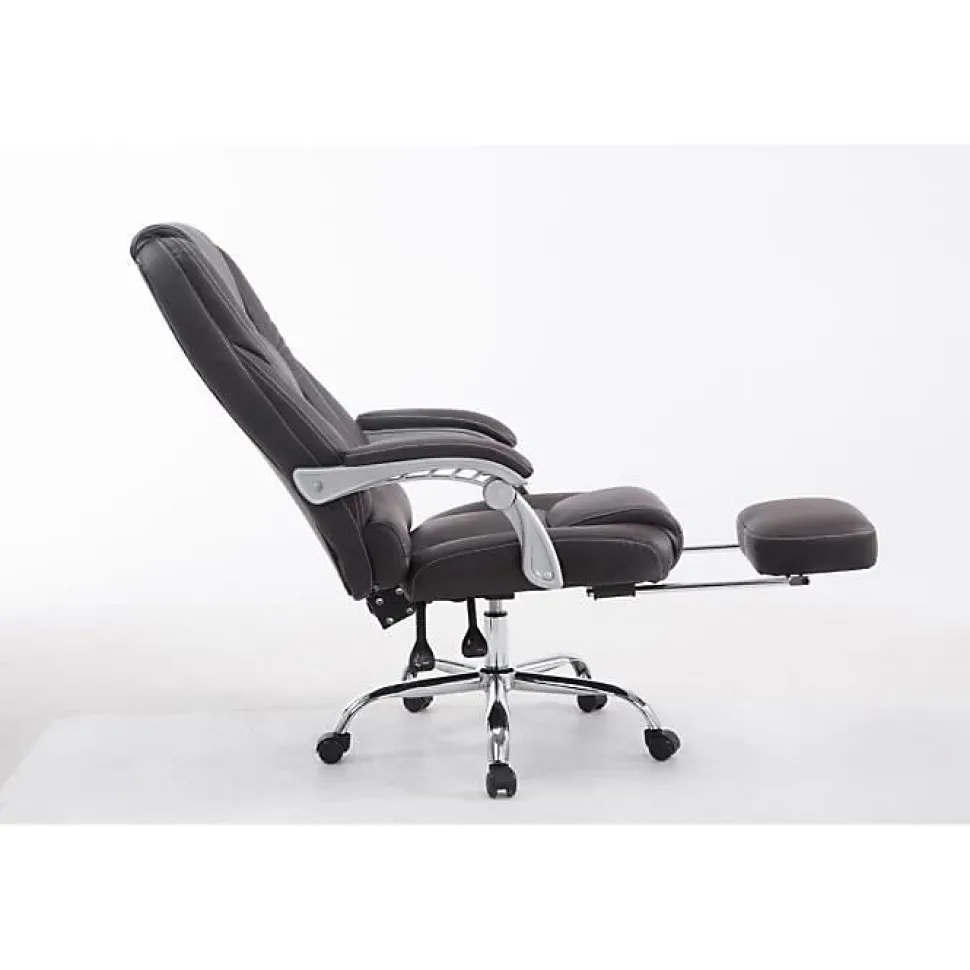 Fauteuil de bureau CLP Pacific similicuir marron réglable