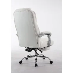 Fauteuil de bureau CLP Pacific similicuir blanc réglable
