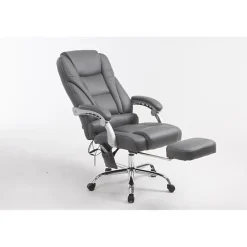 Fauteuil de bureau CLP Pacific V2 Gris similicuir massage