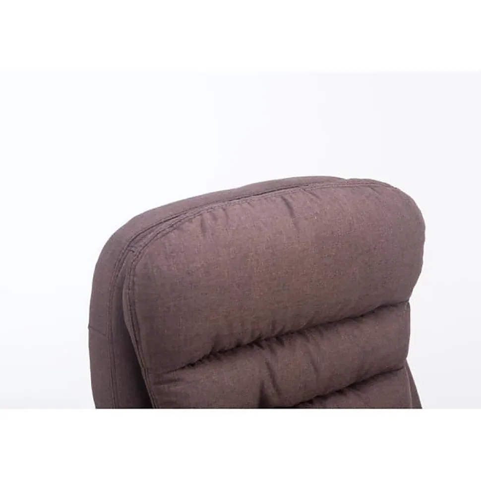 Fauteuil de bureau CLP Vancouver XXL tissu marron réglable