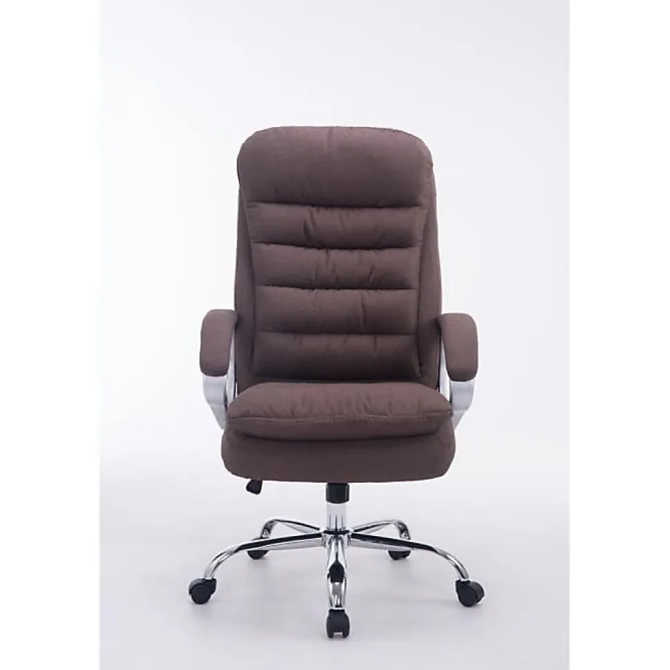 Fauteuil de bureau CLP Vancouver XXL tissu marron réglable