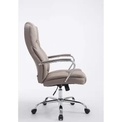 Fauteuil de bureau CLP Xanthos XXL tissu taupe 210 kg