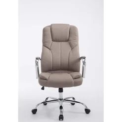 Fauteuil de bureau CLP Xanthos XXL tissu taupe 210 kg