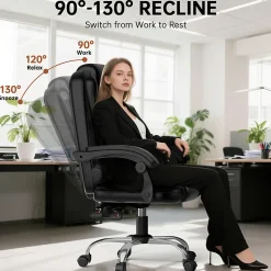 Fauteuil de bureau ergonomique avec dossier haut