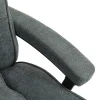 Fauteuil de Bureau Ergonomique Grande Taille - Chaise Confortable Renforcée 200 kg en Tissu Doux, Gris, 68,5x79x125 cm