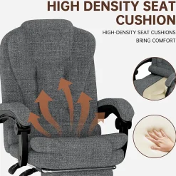 Fauteuil de bureau ergonomique avec repose-pieds