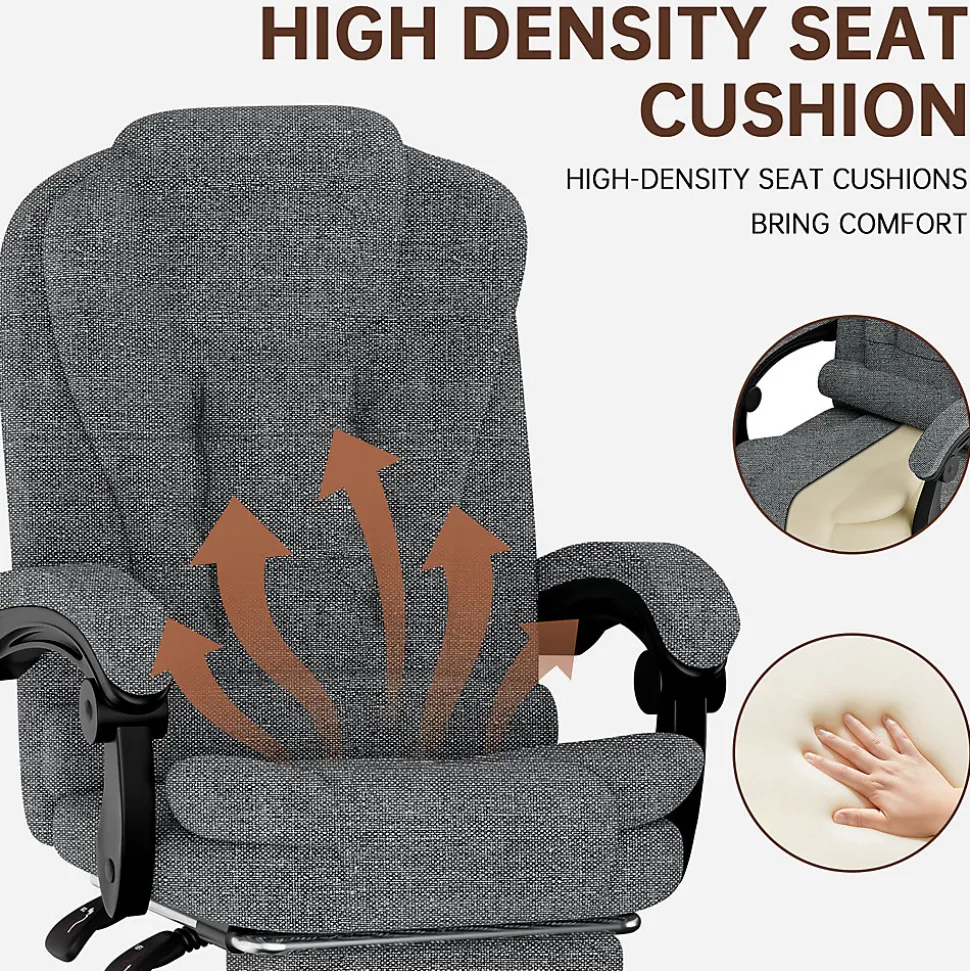 Fauteuil de bureau ergonomique avec repose-pieds