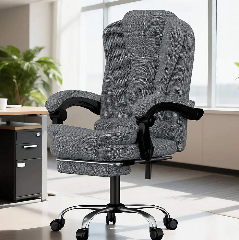 Fauteuil de bureau ergonomique avec repose-pieds