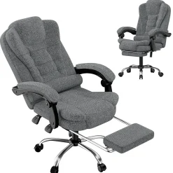 Fauteuil de bureau ergonomique avec repose-pieds