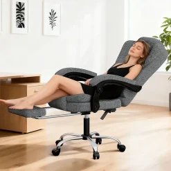 Fauteuil de bureau ergonomique avec repose-pieds
