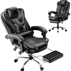 Fauteuil de bureau ergonomique avec repose-pieds
