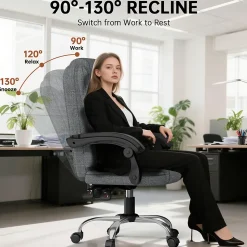 Fauteuil de bureau ergonomique avec dossier haut
