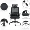 Fauteuil de bureau ergonomique - Chaise de bureau pivotante avec dossier inclinable, professionnel pour ordinateur, Mesh, Noir