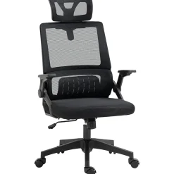 Fauteuil de bureau ergonomique - Chaise de bureau pivotante avec dossier inclinable, professionnel pour ordinateur, Mesh, Noir