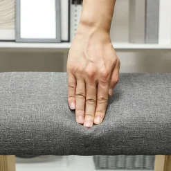 Fauteuil de Bureau Ergonomique - Chaise à Genoux pour Posture Correcte avec Basculante en Bois Gris, 54,5x85x54 cm
