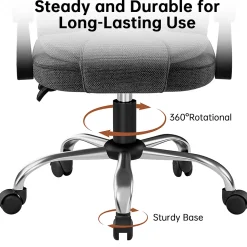 Fauteuil de bureau ergonomique avec dossier haut