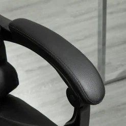Fauteuil de bureau fauteuil manager grand confort réglable dossier inclinable repose-pied revêtement synthétique noir