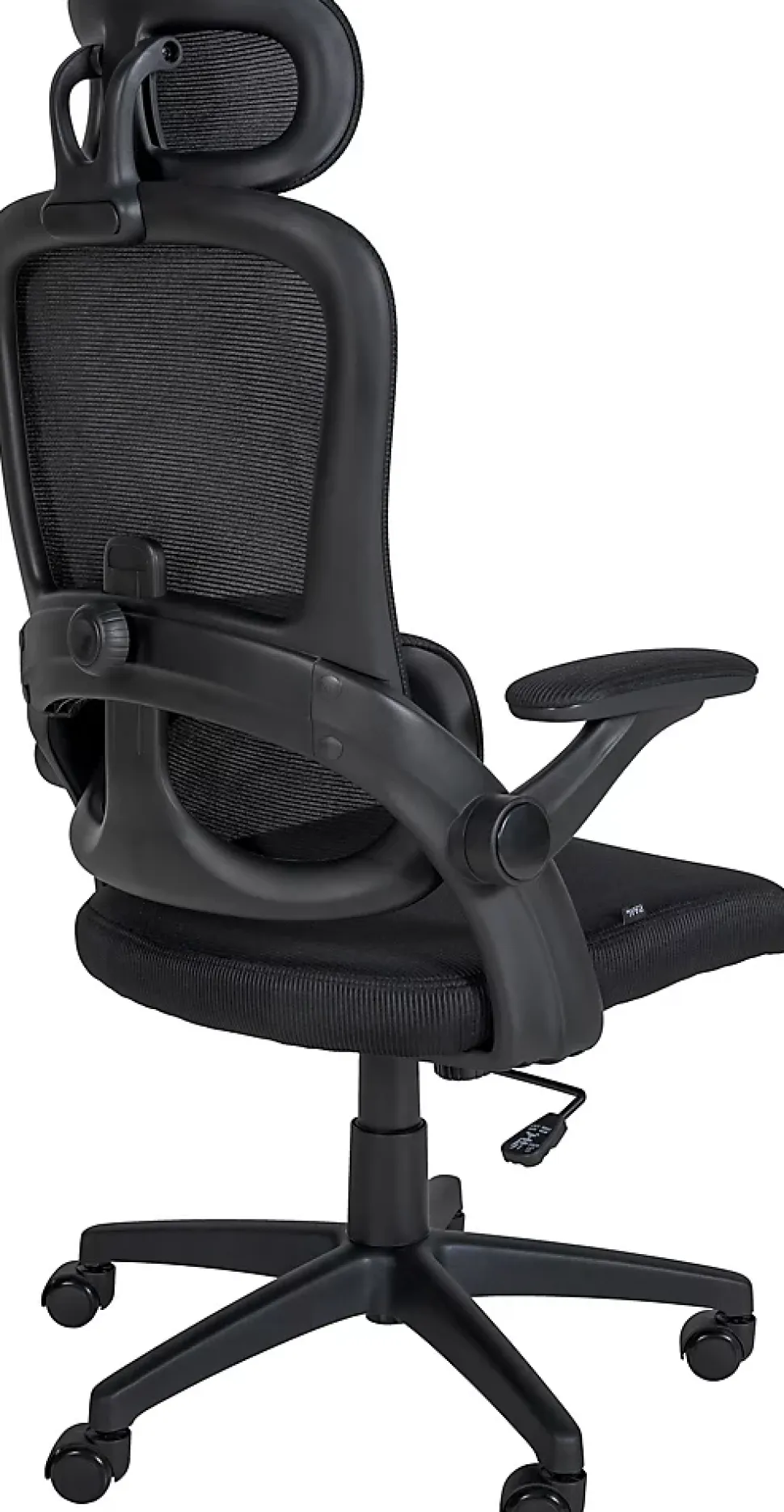 Fauteuil De Bureau Garston En Maille, Chaise De Travail Avec Appui-tête Soutien Lombaire, Hauteur Réglable Pivotant Noir