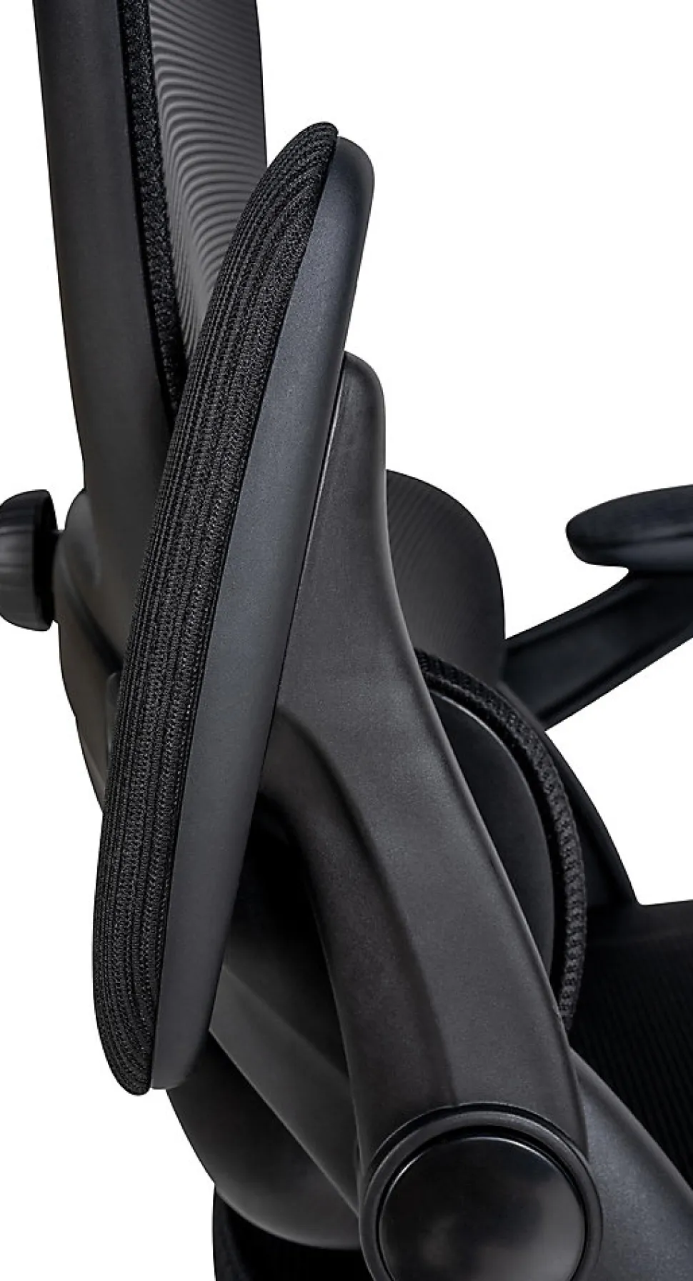 Fauteuil De Bureau Garston En Maille, Chaise De Travail Avec Appui-tête Soutien Lombaire, Hauteur Réglable Pivotant Noir