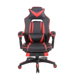 Fauteuil de bureau Heat en similicuir , Noir - Rouge