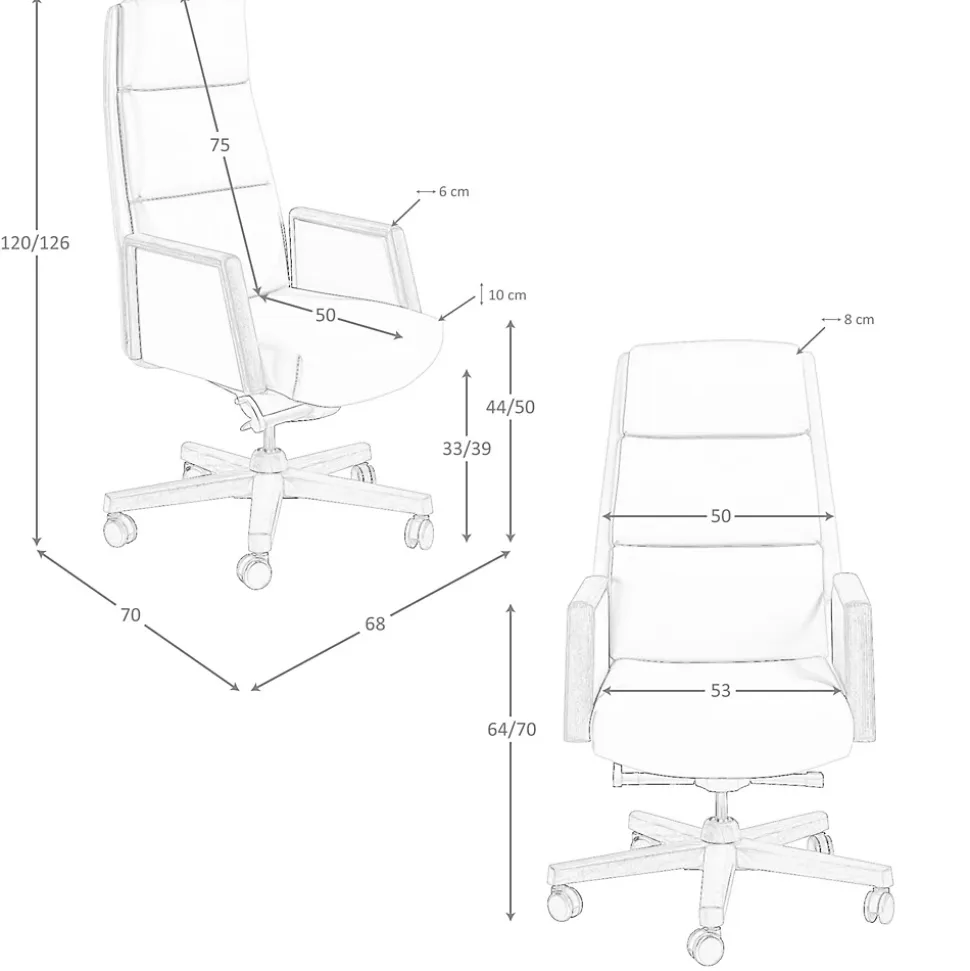Fauteuil de bureau pivotant en similicuir vison