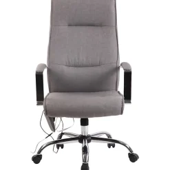 Fauteuil de bureau Portland en similicuir ou tissu avec fonction de massage , Gris-Tissu