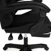 Fauteuil de gaming ALEX réglable avec repose-pied, coussin de tête et coussin lombaire noir